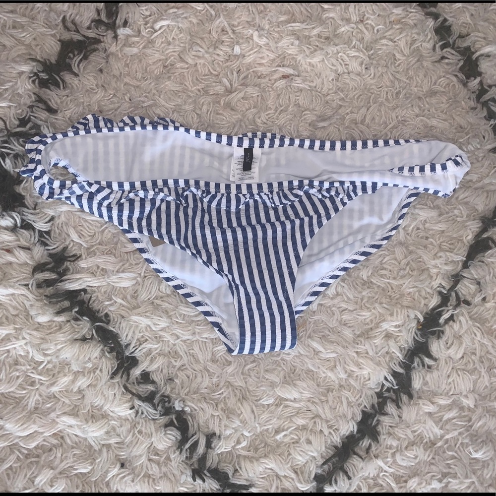 J Crew seersucker bikini bottoms